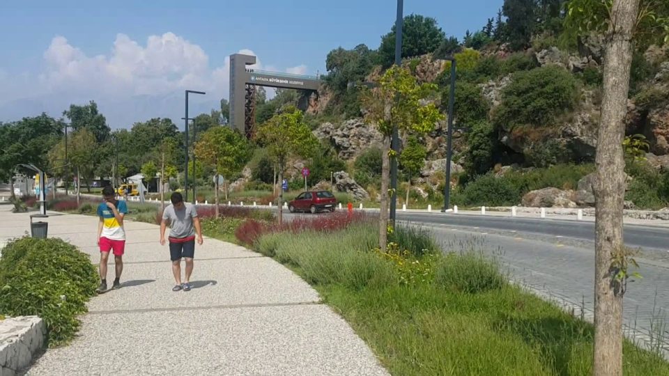 Varyanttan Beach Park'a Yürüyüş - Antalya Gezi Tatil - 10/16