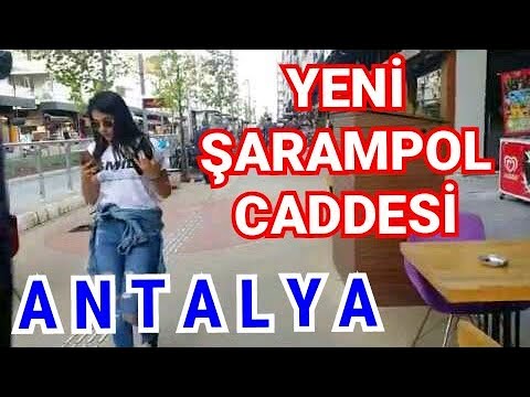 Antalya Şarampol Caddesi Yeni Kapalı Yol Yürüyüş Videosu Antalya Şehir İçi Merkezi Gezi Tur Tatil