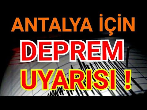 Antalya için deprem uyarısı ! Antalya'da deprem olmaz deniyor ama ...