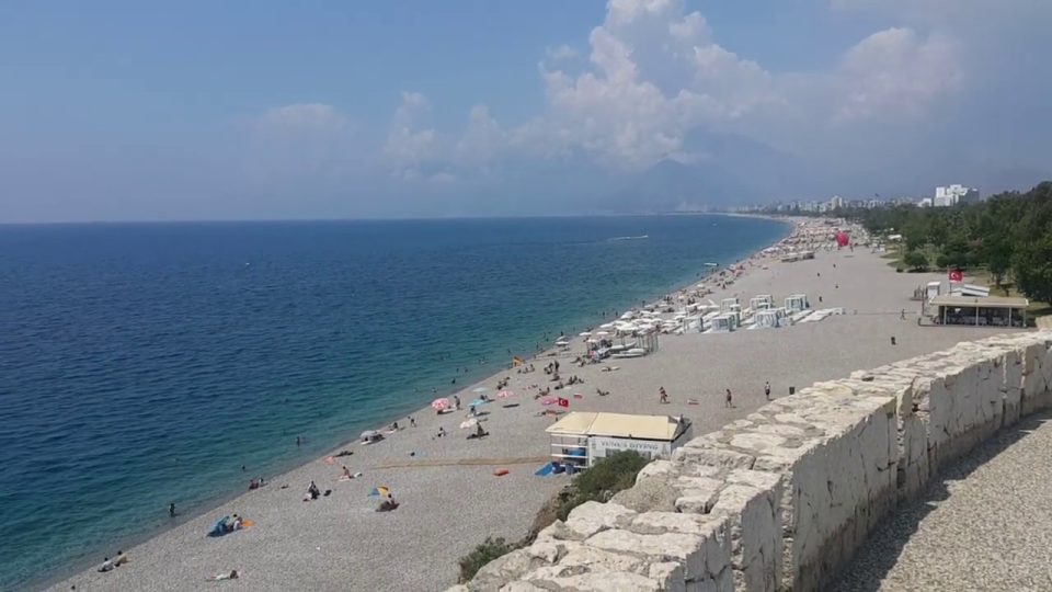 Antalya Varyanttan Konyaaltı Sahili Deniz Manzarası