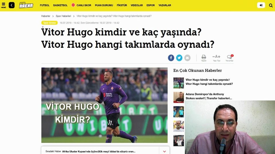 Vitor Hugo kimdir ? Vitor Hugo kaç yaşında ? Vitor Hugo hangi takımlarda oynadı?