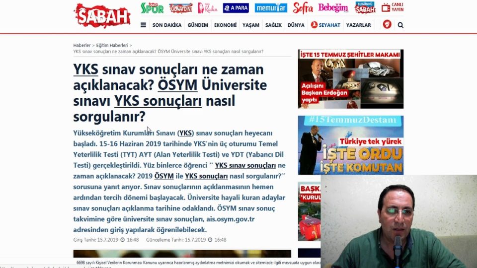 YKS sınav sonuçları ne zaman açıklanacak? ÖSYM Üniversite sınavı YKS sonuçları - Google Trends