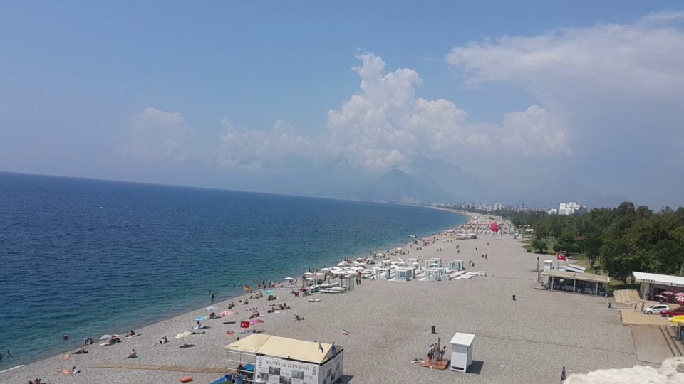Varyanttan Antalya Beach Park Sahil ve Deniz Manzarası Antalya Gezi Tatil