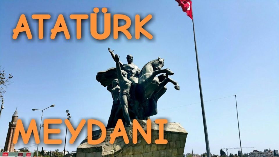 Antalya Atatürk Meydanı Kaleiçi Yat Limanı Yivli Minare Manzarası Yürüyüş Videosu