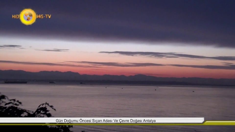 Gün Doğumu Öncesinde Topçam Sıçan Adası Manzarası Antalya