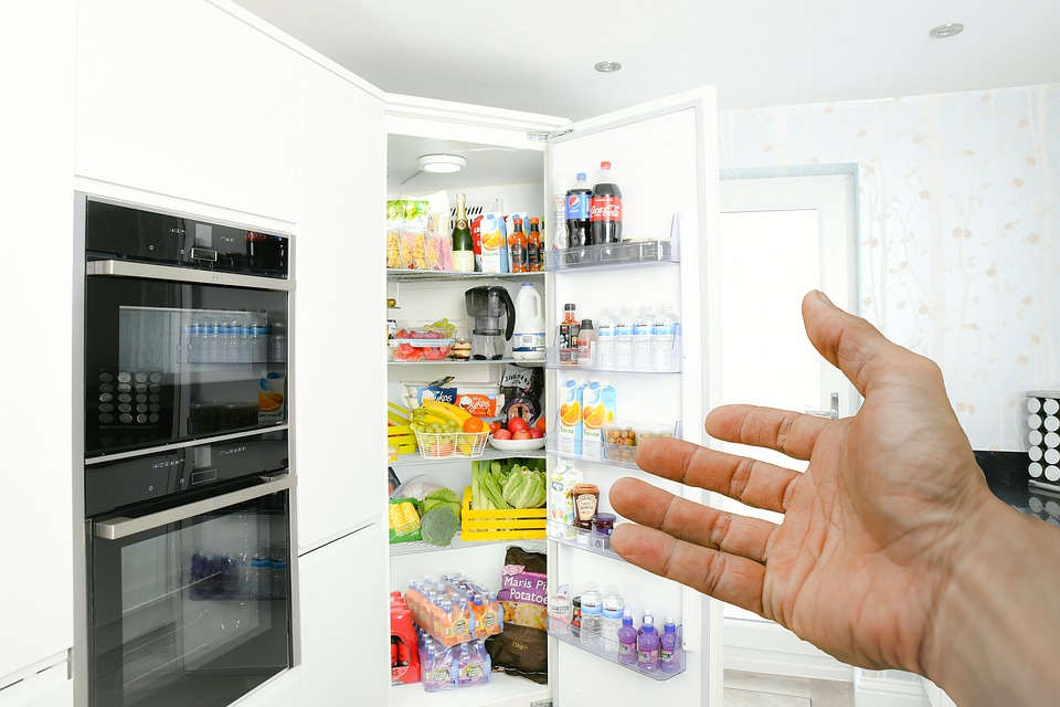 What is the recommended temperature range for storing food in the refrigerator?