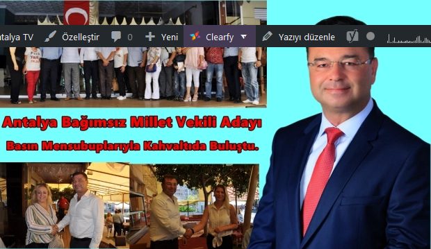 Antalya Bağımsız Milletvekili Adayı Haşmet Cengizler, Basın İle Buluştu