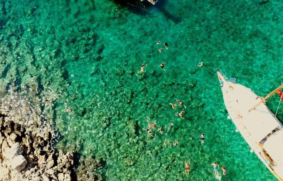 Kaş Tekne Turları Drone ile havadan görüntüsü Kekova-Kale-  Üçağız- Kaş-Antalya